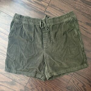 Original Use Dark Green Corduroy Men's Shorts